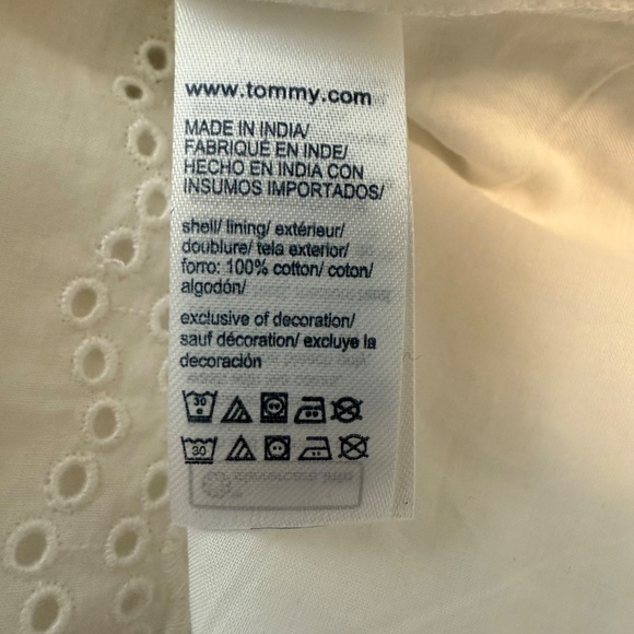 Tommy Hilfiger Women’s Plus Cotton White Lace Midi Dress Size 18 - Picture 9 of 16